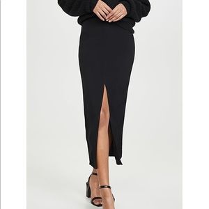 Reformation black skirt with slit